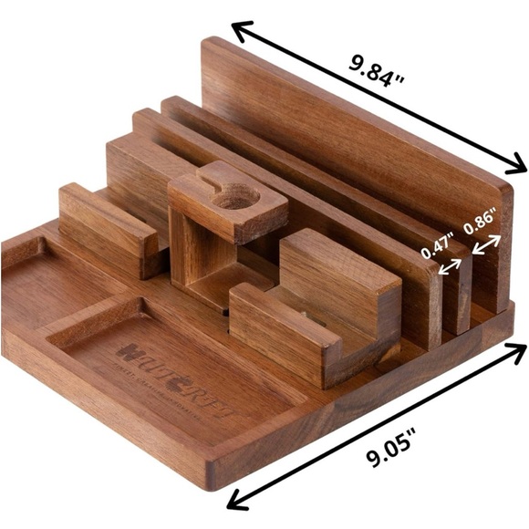 Wutcrft Wood Charging Station for Multiple Devices like Phone Watch Tablet etc - Picture 8 of 13